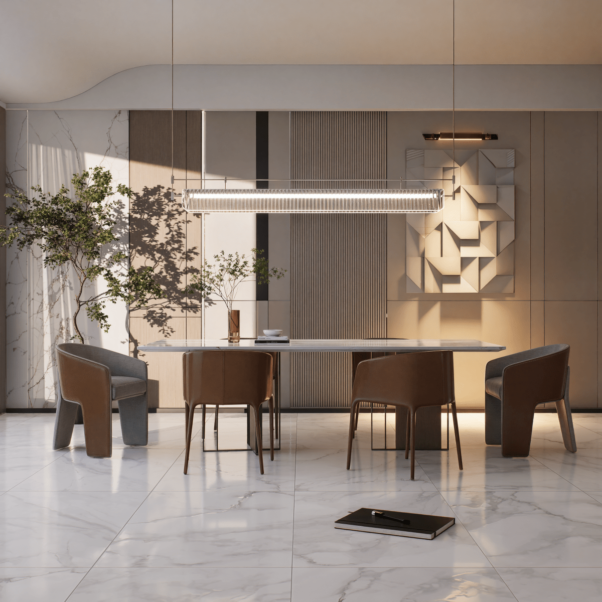 24 x 48 in. Plata Statuario Brina Polished Rectified Glazed Porcelain Wall Tile