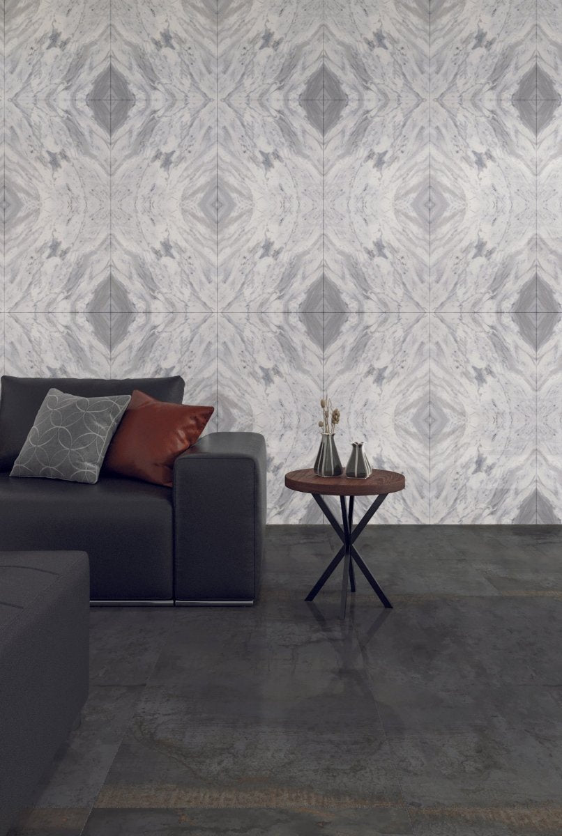 24" x 48" New Bianco Carrara Bookmatch Polished Porcelain Wall & Floor Tile