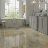 24" x 48" Onyx Ostra Ivory Polished Porcelain Wall & Floor Tile
