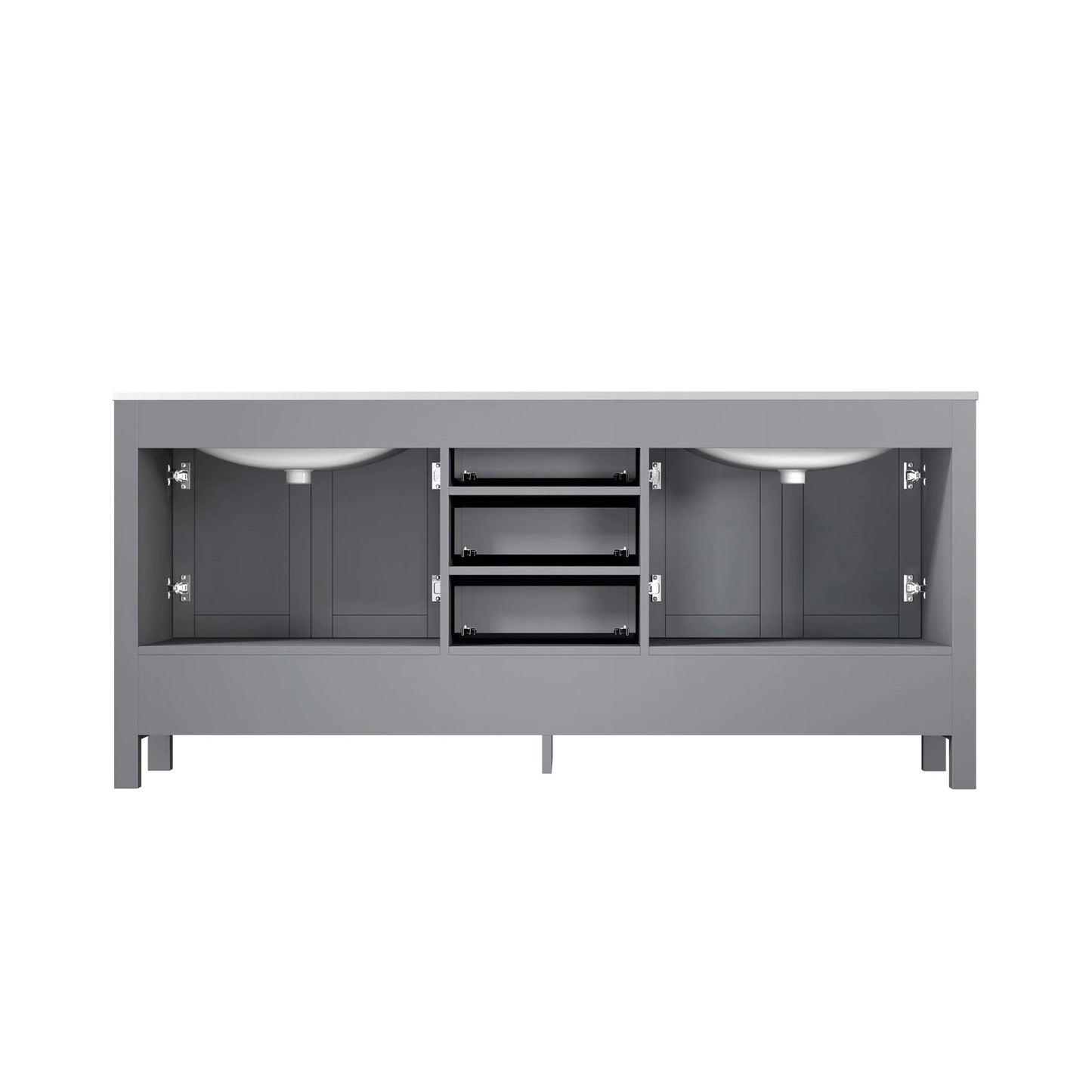 Jacques 84 in. Bathroom Freestanding Bathroom Vanity With Undermount Ceramic Sink, White Carrara Marble