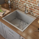 25" Drop-in Topmount 16 Gauge Stainless Steel Single Bowl Kitchen Sink