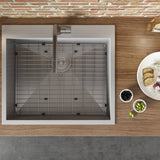 25" Drop-in Topmount 16 Gauge Stainless Steel Single Bowl Kitchen Sink