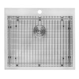 25 Inch Topmount Laundry Utility Sink  Deep 16 Gauge Stainless Steel