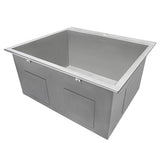 25 Inch Topmount Laundry Utility Sink  Deep 16 Gauge Stainless Steel