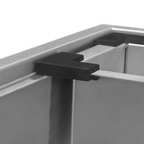 25 x 22 inch Workstation Drop-in Tight Radius Topmount 16 Gauge Stainless Steel Ledge Kitchen Sink Single Bowl