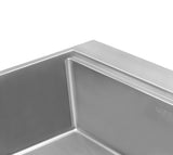 25 x 22 inch Workstation Drop-in Tight Radius Topmount 16 Gauge Stainless Steel Ledge Kitchen Sink Single Bowl