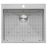 25Inch Topmount Laundry Utility Sink Tight Radius Deep 16 Gauge Stainless Steel