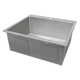 25Inch Topmount Laundry Utility Sink Tight Radius Deep 16 Gauge Stainless Steel