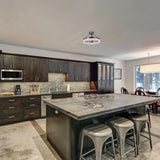 25W LED Ring Semi-Flushmount Light, 3000K (Warm White), Brushed Nickel Finish, 1450 Lumens, Triac Dimmable, ETL Listed