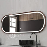 26 in. X 63 in. LED Lighted Bathroom Vanity Mirror with Rose Gold Frame, CRI 90+, Anti-Fog Adjustable Color Temperature & Remembrance, Lighted Makeup Mirrors, Realx Style