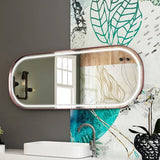 26 in. X 63 in. LED Lighted Bathroom Vanity Mirror with Rose Gold Frame, CRI 90+, Anti-Fog Adjustable Color Temperature & Remembrance, Lighted Makeup Mirrors, Realx Style