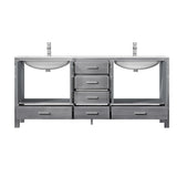 Jacques 84 in. Bathroom Freestanding Bathroom Vanity With Undermount Ceramic Sink, White Carrara Marble