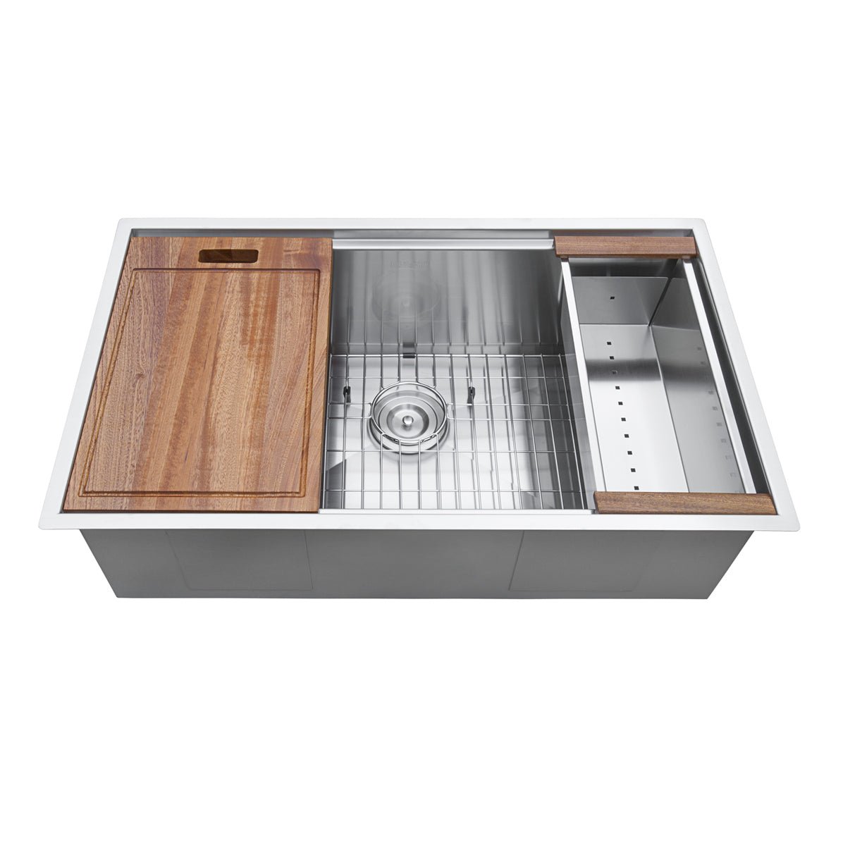 28-inch Workstation Ledge Undermount 16 Gauge Stainless Steel Kitchen Sink Single Bowl