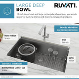 28-inch Workstation Ledge Undermount 16 Gauge Stainless Steel Kitchen Sink Single Bowl