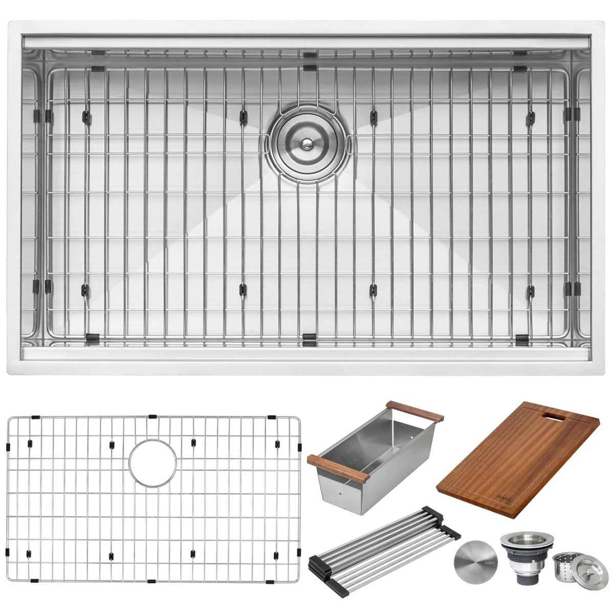 28-inch Workstation Ledge Undermount 16 Gauge Stainless Steel Kitchen Sink Single Bowl