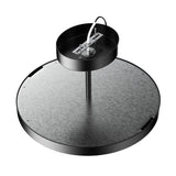 28W Round Shape LED Semi Flush Mount Ceiling Lights, Matte Black Finish with White Acrylic Shade, 1950LM, Dimmable