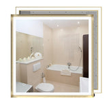 Frontlit/Backlit LED Lighted Bathroom Vanity Mirror with Frame, Anti-Fog, Touch Button, CRI 90+, Adjustable CCT & Memory, Magnum Style