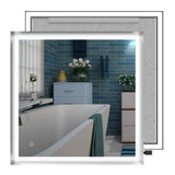 Frontlit/Backlit LED Lighted Bathroom Vanity Mirror with Frame, Anti-Fog, Touch Button, CRI 90+, Adjustable CCT & Memory, Magnum Style