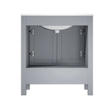 Jacques 84 in. Bathroom Freestanding Bathroom Vanity With Undermount Ceramic Sink, White Carrara Marble