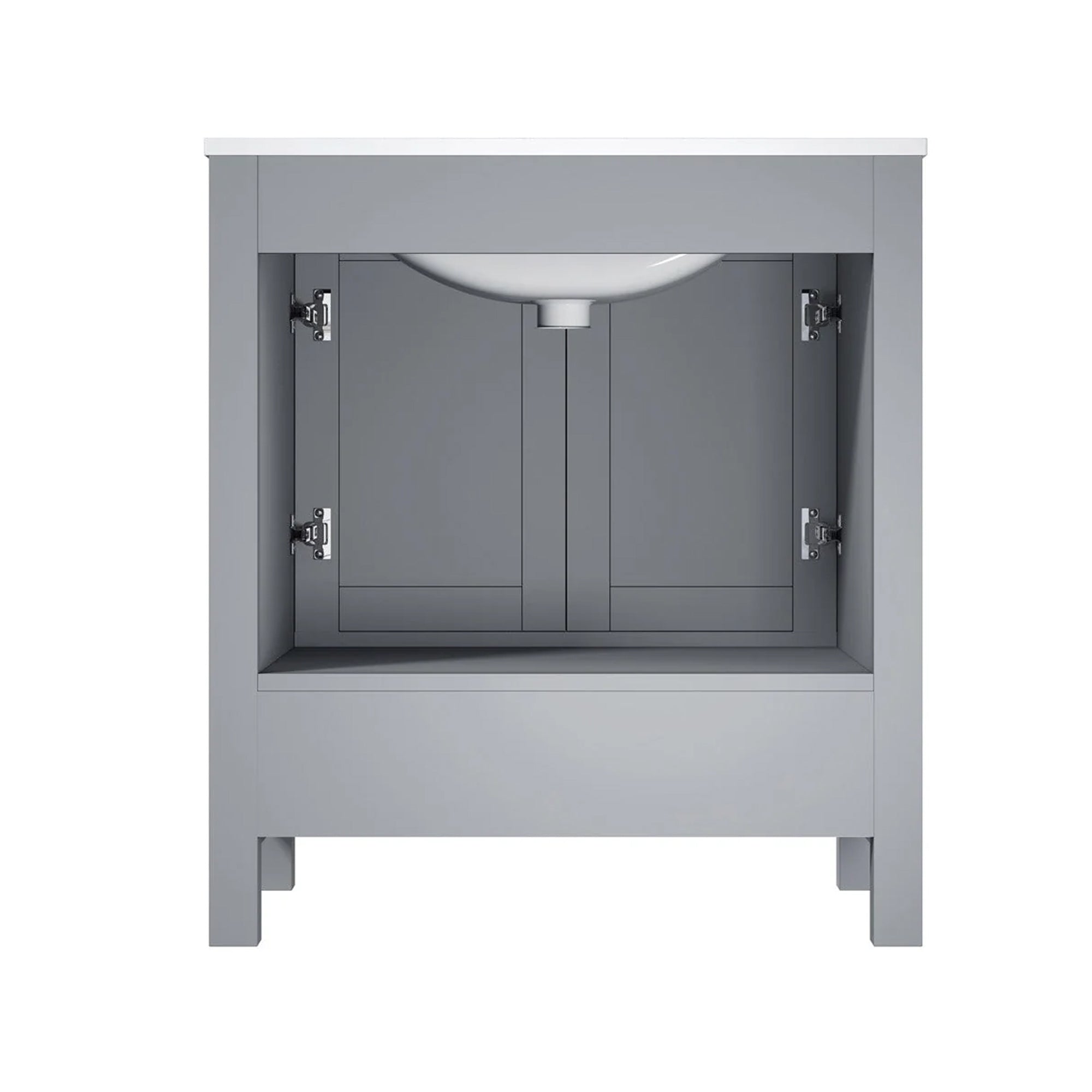 Jacques 84 in. Bathroom Freestanding Bathroom Vanity With Undermount Ceramic Sink, White Carrara Marble