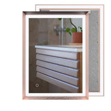 Frontlit/Backlit LED Lighted Bathroom Vanity Mirror with Frame, Anti-Fog, Touch Button, CRI 90+, Adjustable CCT & Memory, Magnum Style