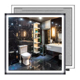 Frontlit/Backlit LED Lighted Bathroom Vanity Mirror with Frame, Anti-Fog, Touch Button, CRI 90+, Adjustable CCT & Memory, Magnum Style
