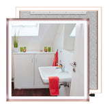 Frontlit/Backlit LED Lighted Bathroom Vanity Mirror with Frame, Anti-Fog, Touch Button, CRI 90+, Adjustable CCT & Memory, Magnum Style