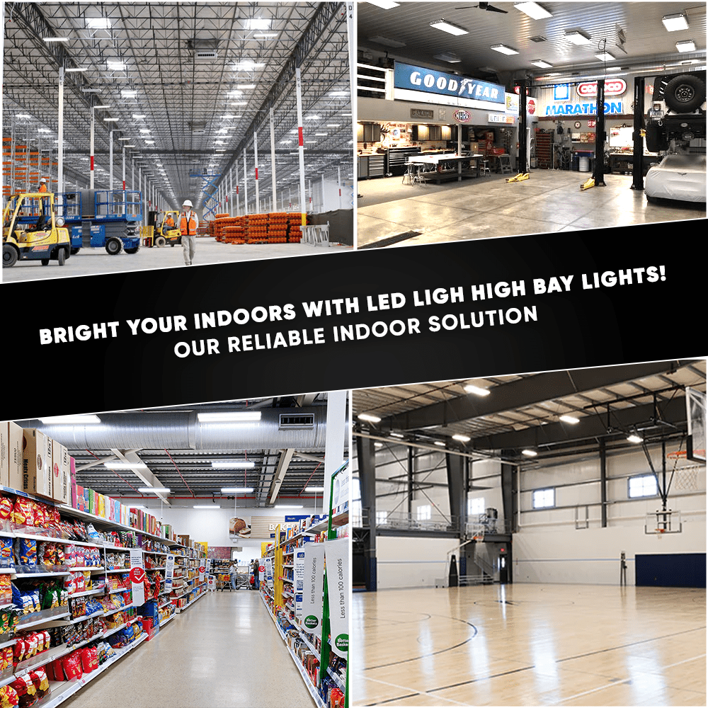 2FT LED Linear High Bay Shop Light, 110W, 5700K, 15000LM, 120-277VAC, 0-10V Dim, UL DLC Listed, Linear Hanging Light for Warehouse Workshops-2 Pack