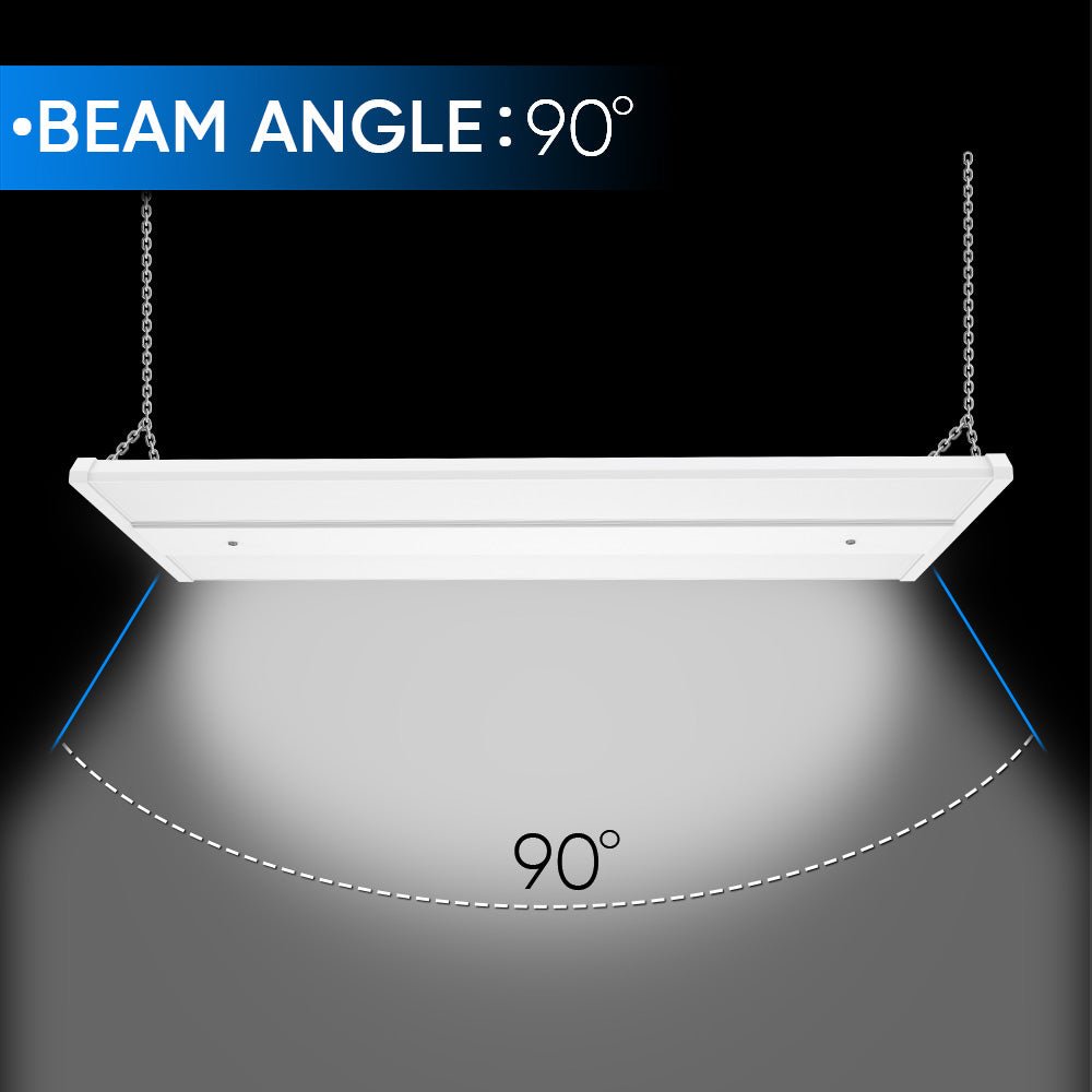 2FT LED Linear High Bay Shop Light, 110W, 5700K, 15000LM, 120-277VAC, 0-10V Dim, UL DLC Listed, Linear Hanging Light for Warehouse Workshops-2 Pack