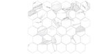 3 In. X 3 In. Mosaic Calacatta White  Polished - Porcelain - Hexagon Wall & Floor Tile (4.97 Sqft/Case)
