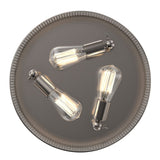 3-Lights Cage Style Flush Mount Fixture, Drum Shape, E26 Base, UL Listed, 3 Years Warranty