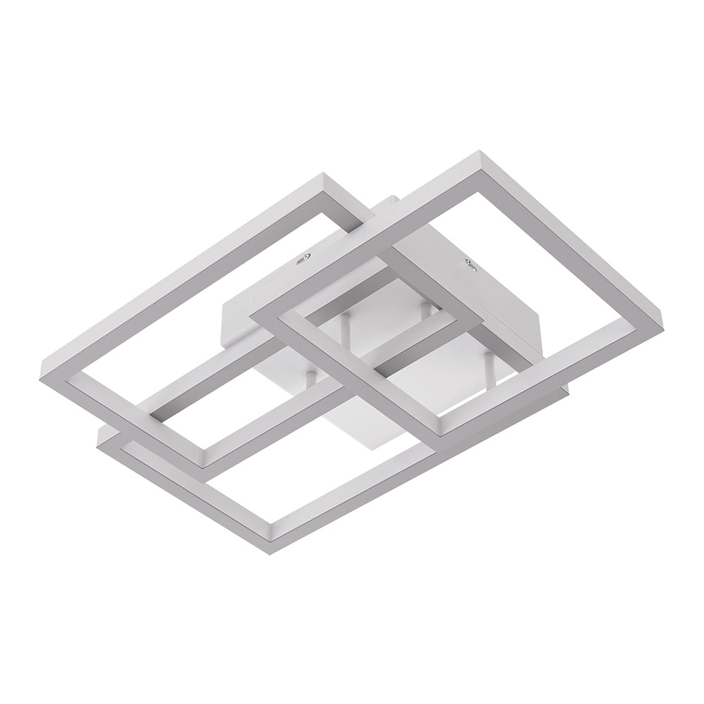 3-Lights, Geometric Modern Ceiling Lights, Surface Mounting, 67W, 3000K(Warm White), 4032LM, Sand white Body Finish, Dimmable, Hallway Light Fixtures
