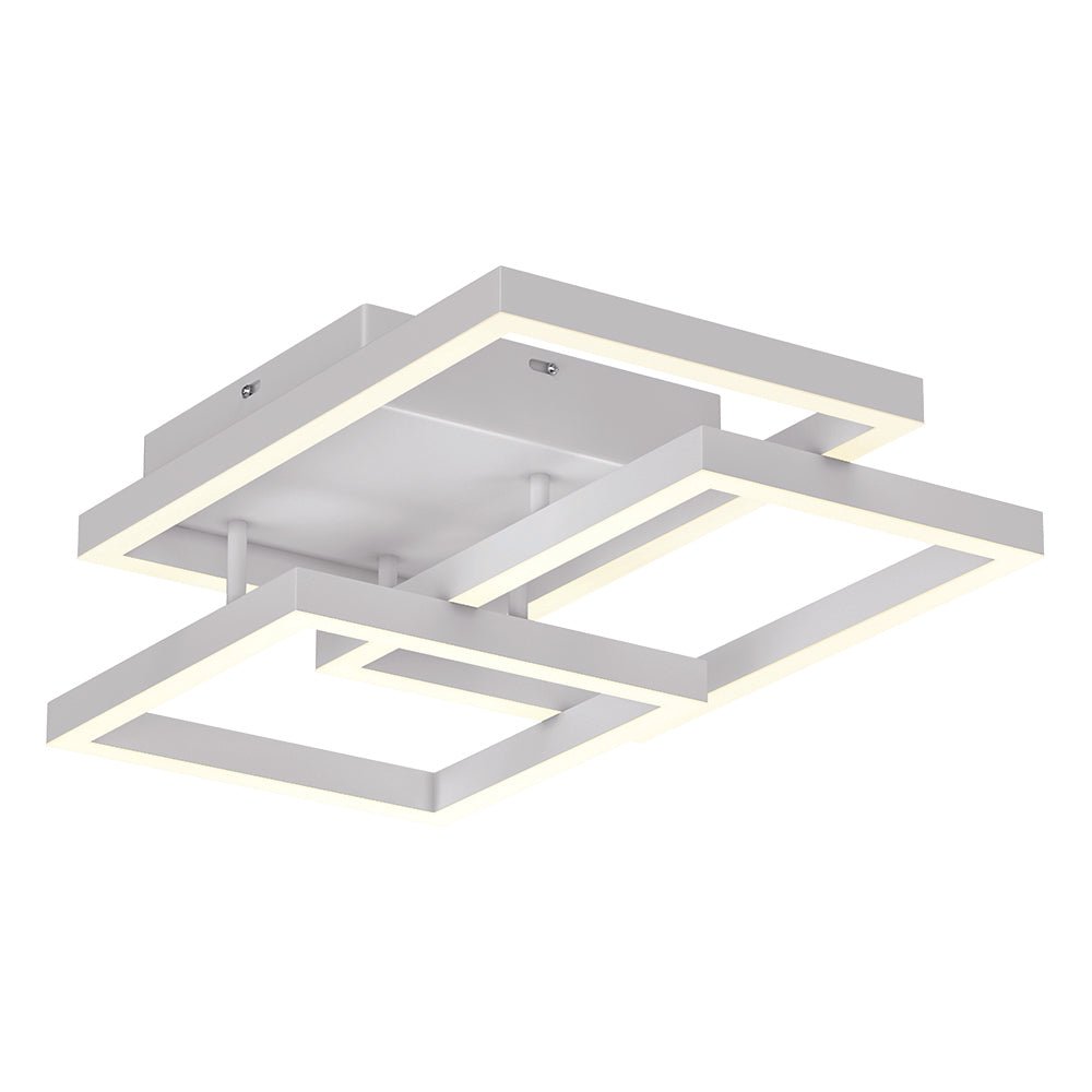 3-Lights, Geometric Modern Ceiling Lights, Surface Mounting, 67W, 3000K(Warm White), 4032LM, Sand white Body Finish, Dimmable, Hallway Light Fixtures