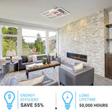 3-Lights, Geometric Modern Ceiling Lights, Surface Mounting, 67W, 3000K(Warm White), 4032LM, Sand white Body Finish, Dimmable, Hallway Light Fixtures