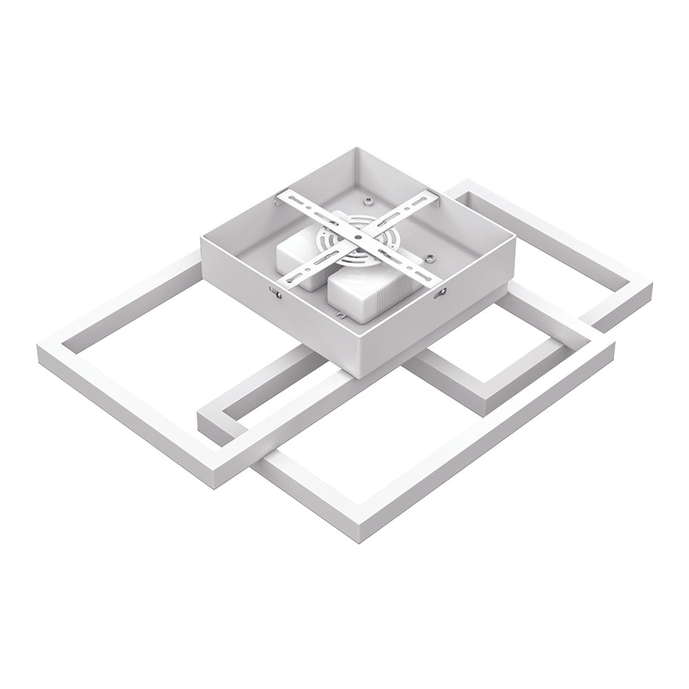 3-Lights, Geometric Modern Ceiling Lights, Surface Mounting, 67W, 3000K(Warm White), 4032LM, Sand white Body Finish, Dimmable, Hallway Light Fixtures