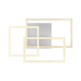 3-Lights, Geometric Modern Ceiling Lights, Surface Mounting, 67W, 3000K(Warm White), 4032LM, Sand white Body Finish, Dimmable, Hallway Light Fixtures