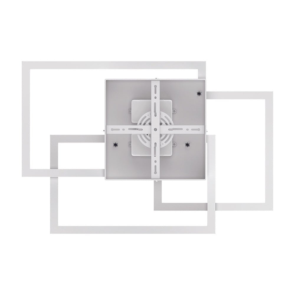 3-Lights, Geometric Modern Ceiling Lights, Surface Mounting, 67W, 3000K(Warm White), 4032LM, Sand white Body Finish, Dimmable, Hallway Light Fixtures