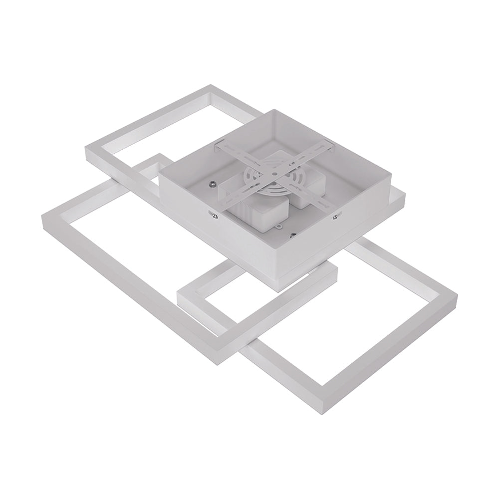 3-Lights, Geometric Modern Ceiling Lights, Surface Mounting, 67W, 3000K(Warm White), 4032LM, Sand white Body Finish, Dimmable, Hallway Light Fixtures