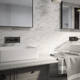 3 X 12 In Artisan Raffino Statuario Matte Pressed Glazed Ceramic Wall Tile