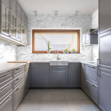 3 X 12 In Artisan Raffino Statuario Matte Pressed Glazed Ceramic Wall Tile