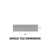 3 x 12 in Davenport Matte Glazed Porcelain Earth Bullnose Trim