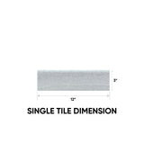 3 x 12 in Davenport Matte Glazed Porcelain Ice Bullnose Trim