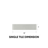 3 x 12 in Element Mist Glossy Glass Tile
