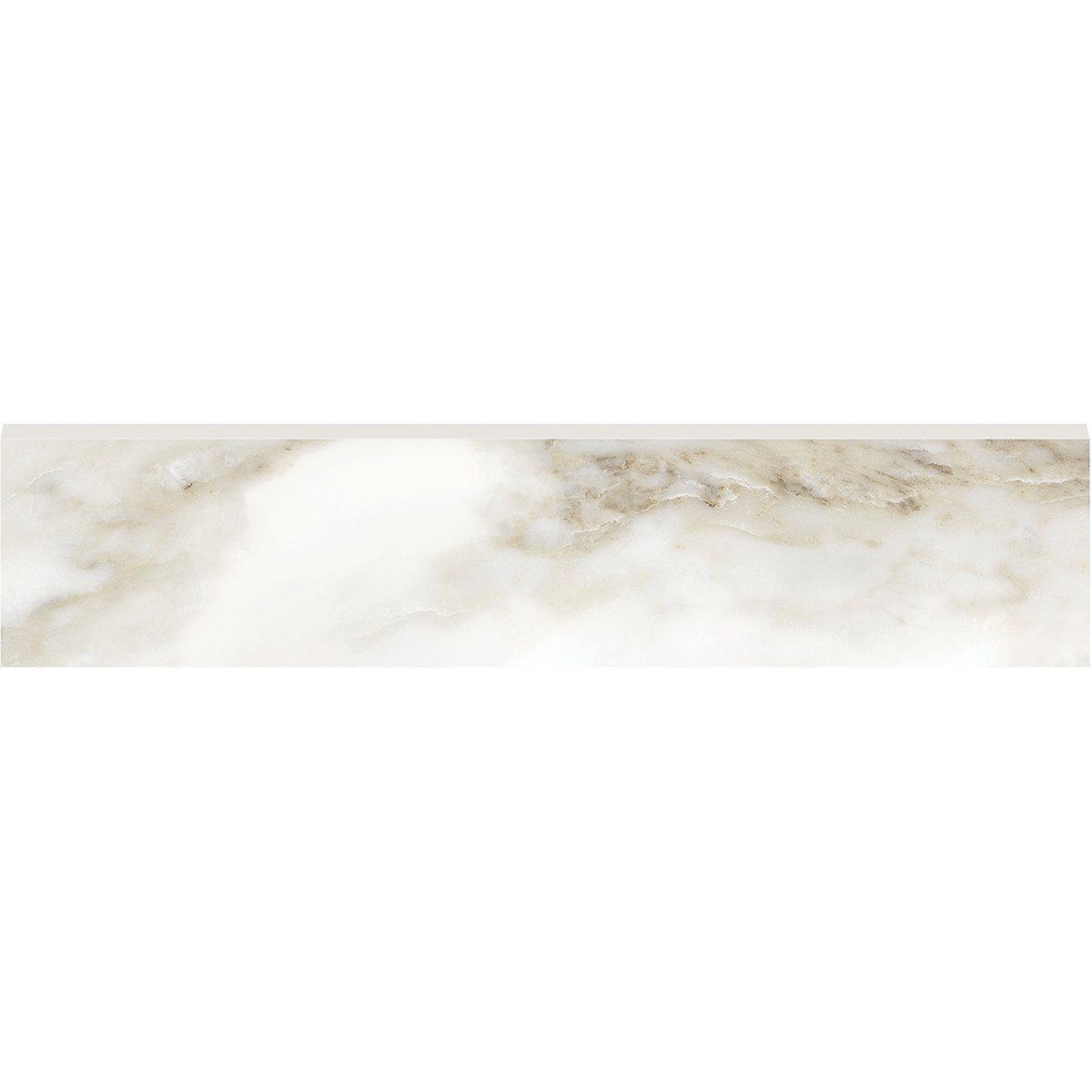 3 X 12 In La Marca Calacatta Polished Glazed Porcelain Bullnose