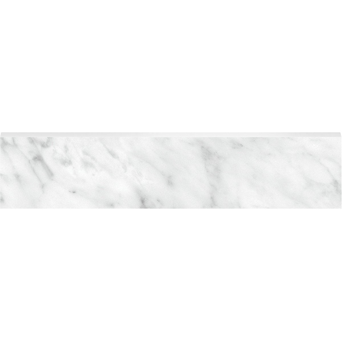 3 X 12 In La Marca Carrara Honed Glazed Porcelain Bullnose