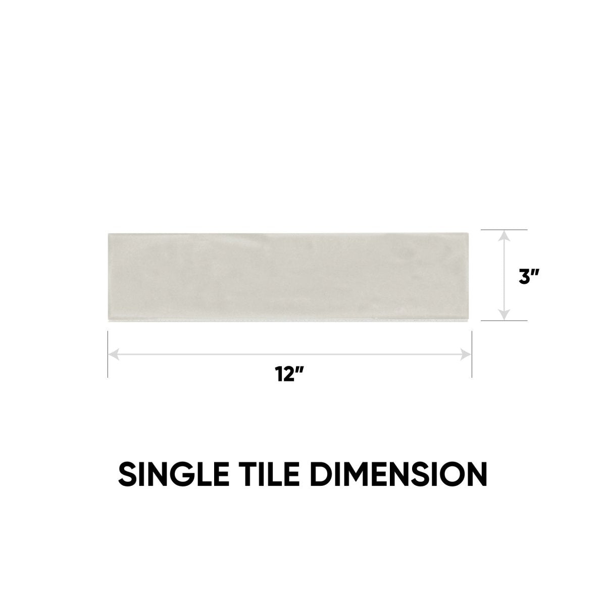 3 x 12 in. Marlow Desert Glossy Pressed Glazed Ceramic Wall Tile