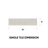 3 x 12 in. Marlow Desert Glossy Pressed Glazed Ceramic Wall Tile