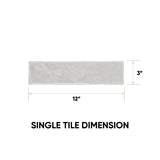 3 x 12 in. Marlow Mist Glossy Pressed Glazed Ceramic Wall Tile