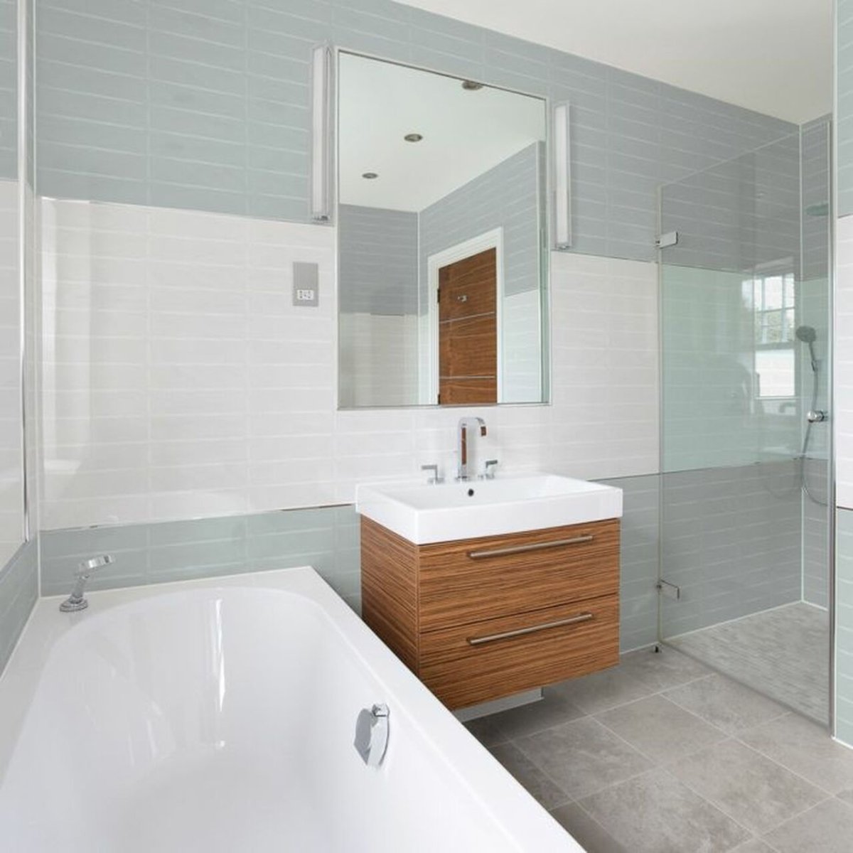 3 x 12 in. Marlow Pressed Glazed Cloud Glossy Ceramic Wall Tile