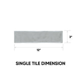3 x 12 in. Marlow Smoke Glossy Pressed Glazed Ceramic Wall Tile